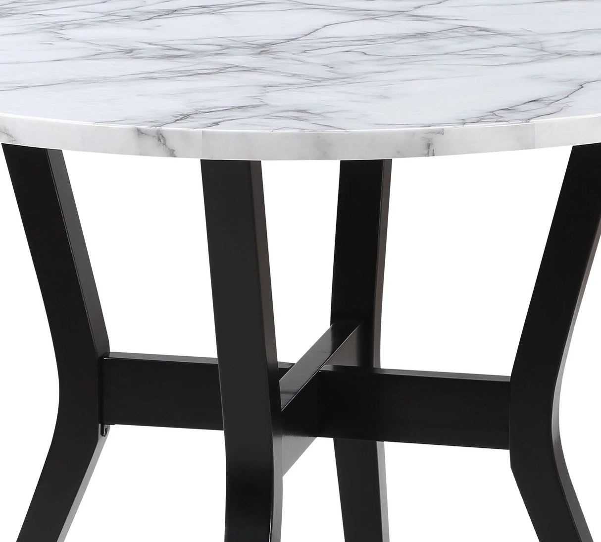 Kusa - 5 Piece Pack Dining Set With Engineering Stone Top - Black - Furniture Home Direct