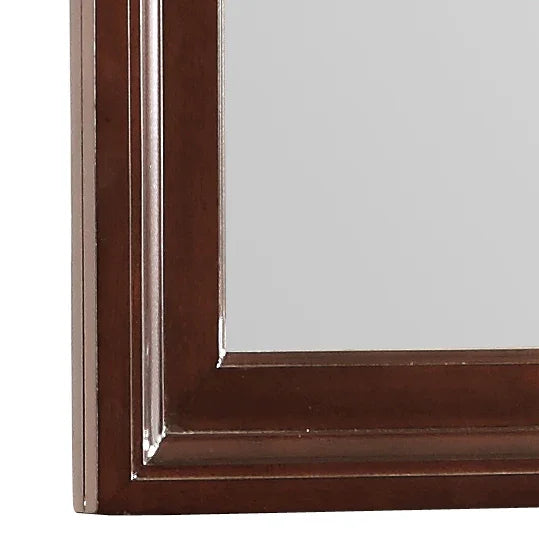 Bedroom Mirror Arched Wood Frame Classic Cappuccino - Furniture Home Direct