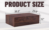 Coffee Table Modern Wood Grain Rectangular Finish Walnut - Furniture Home Direct