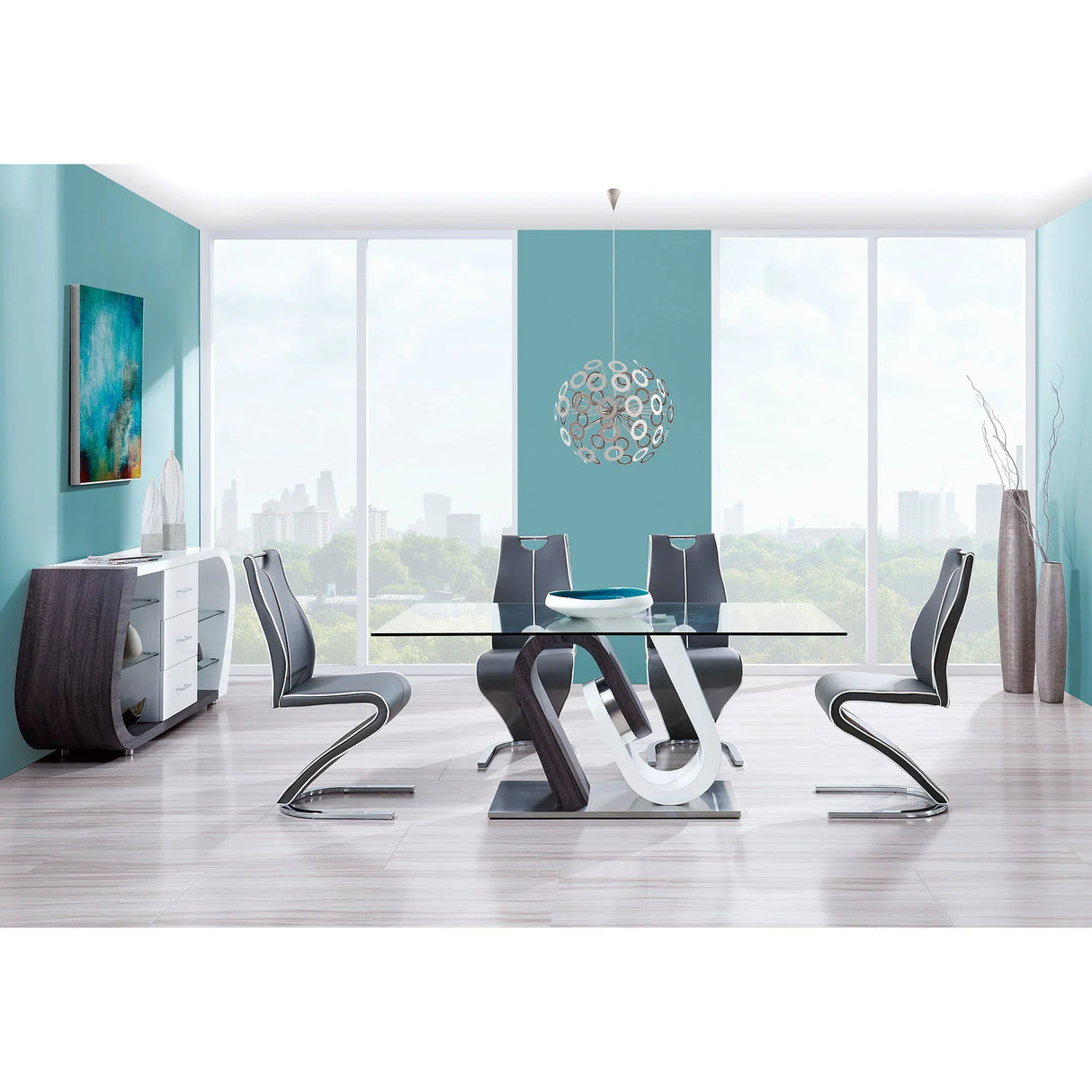 Anne - Dining Table - White / Gray - Furniture Home Direct