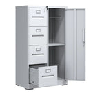 Metal Storage Vertical Filing Cabinet With Lock, 4 Drawers, 1 Door, Steel Construction, School / Office Use - Furniture Home Direct