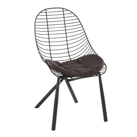 Wired - Contemporary Chair (Set of 2) - Black / Espresso - Furniture Home Direct