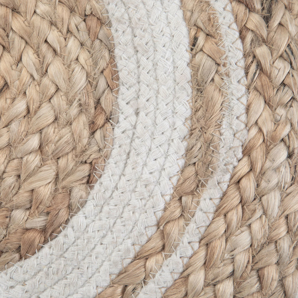Serena - Handcrafted Round Braided Pouf - Furniture Home Direct