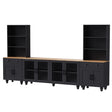 Farmhouse TV Stand With Solid Wood Gourd Shaped Legs For TVs Up To 70" - Furniture Home Direct