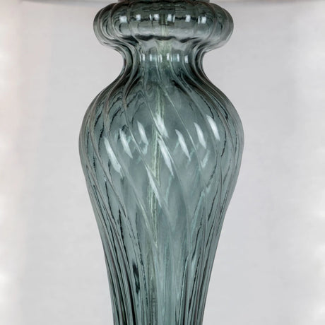 Windsor - Contemporary Table Lamp (Set of 2) - Clear Turquoise / Off White - Furniture Home Direct