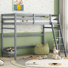 High Loft Bed With Inclined Ladder, Guardrails - Furniture Home Direct