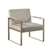 Jayco - Accent Chair With Metal Arms - Beige - Furniture Home Direct