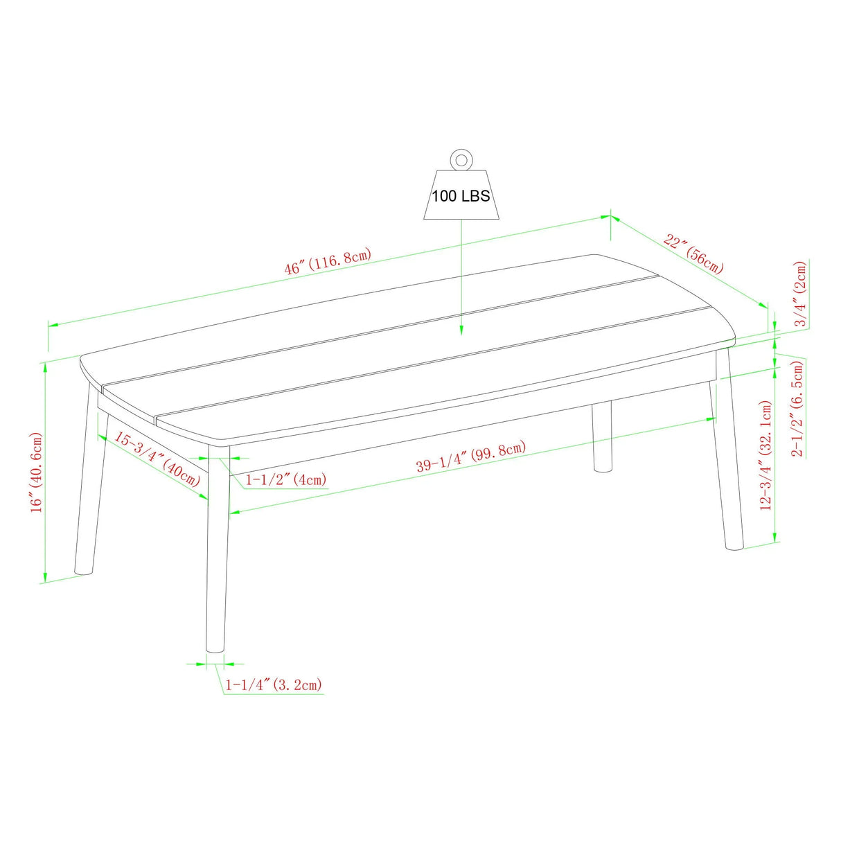 Contemporary Eucalyptus Wood Outdoor Patio Coffee Table - Natural - Furniture Home Direct