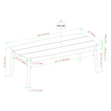 Contemporary Eucalyptus Wood Outdoor Patio Coffee Table - Natural - Furniture Home Direct