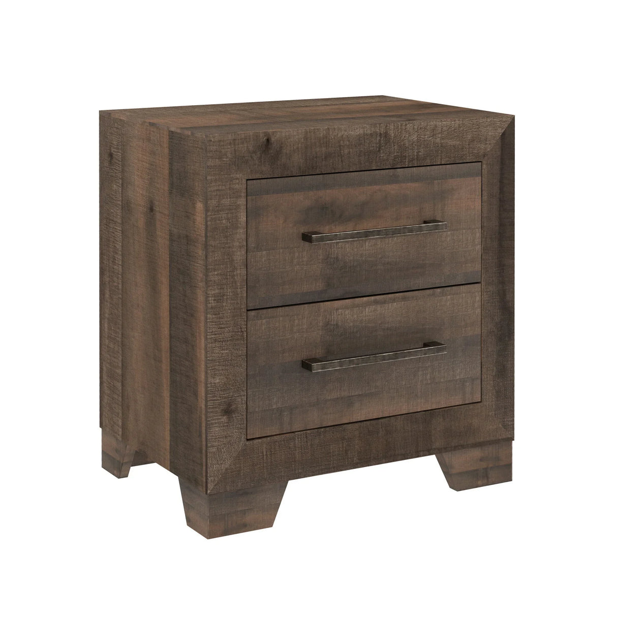 Plinz - 2 Drawer Nightstand - Brown - Furniture Home Direct