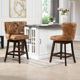 Holmes - Tufted High Back 360 Swivel Counter Height Barstool - Furniture Home Direct