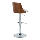 Gianna - Mid Century Modern Adjustable Barstool With Swivel With Rounded T Footrest (Set of 2) - Furniture Home Direct