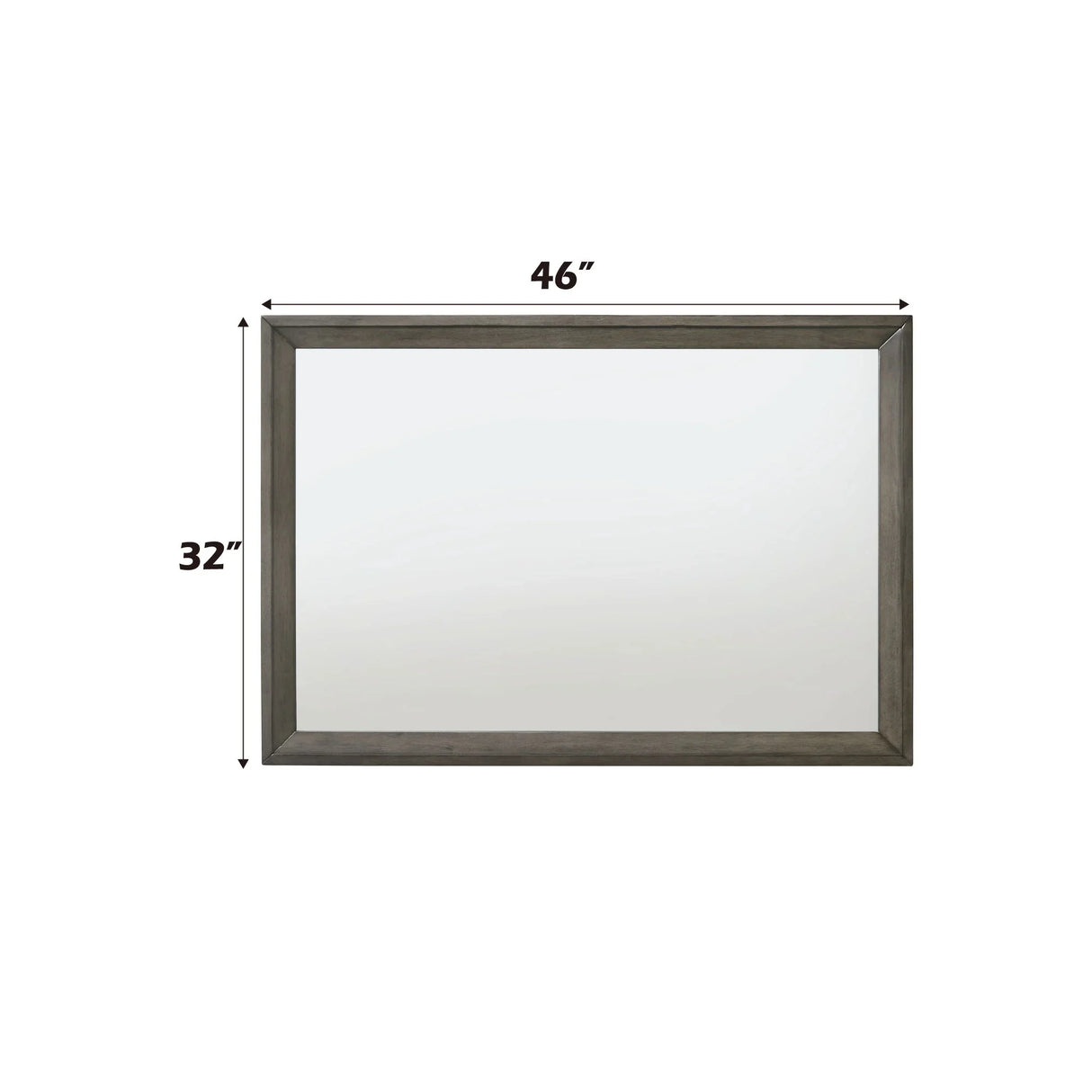 Escher - Mirror - Gray / Oak - Furniture Home Direct