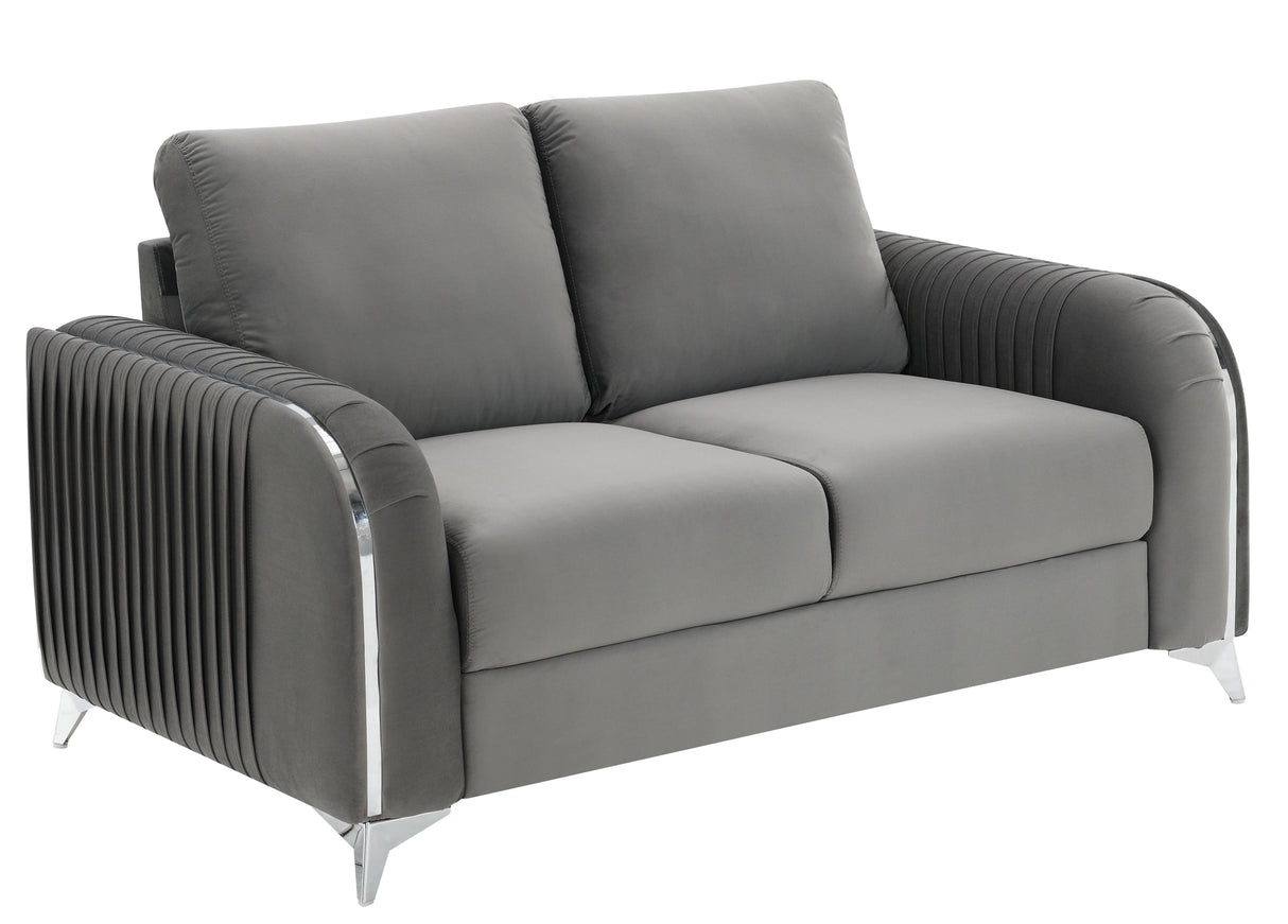 Wenona - Velvet Loveseat - Furniture Home Direct