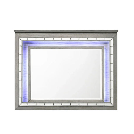 Antares - Mirror With LED - Light Gray - Furniture Home Direct