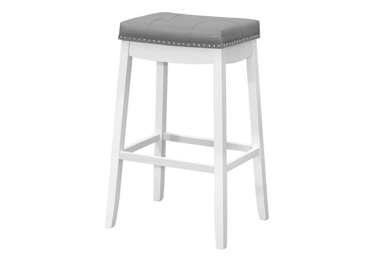 Comfortable Bar Stool, Bar Height, Saddle Seat, Transitional (Set of 2) - Furniture Home Direct