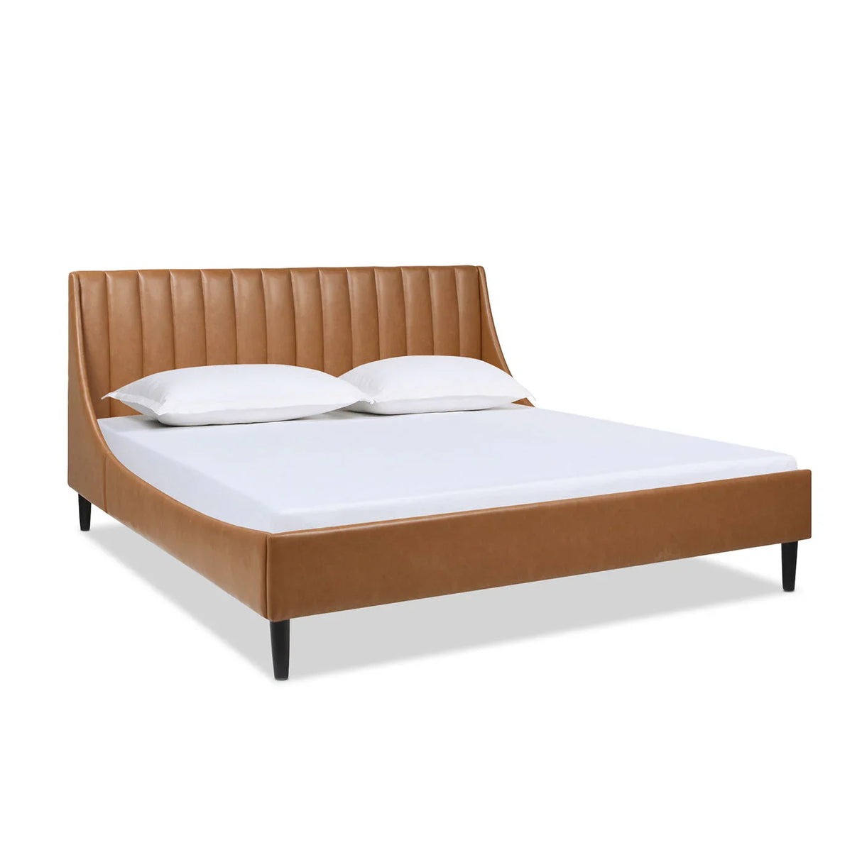 Aspen - Vertical Tufted Modern Headboard Platform Bed Set - Furniture Home Direct