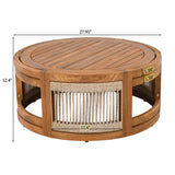4 Piece Outdoor Set With Barrel Style Chairs - Brown - Furniture Home Direct