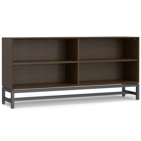 Banting - Low Wide Bookcase - Walnut Brown - Furniture Home Direct