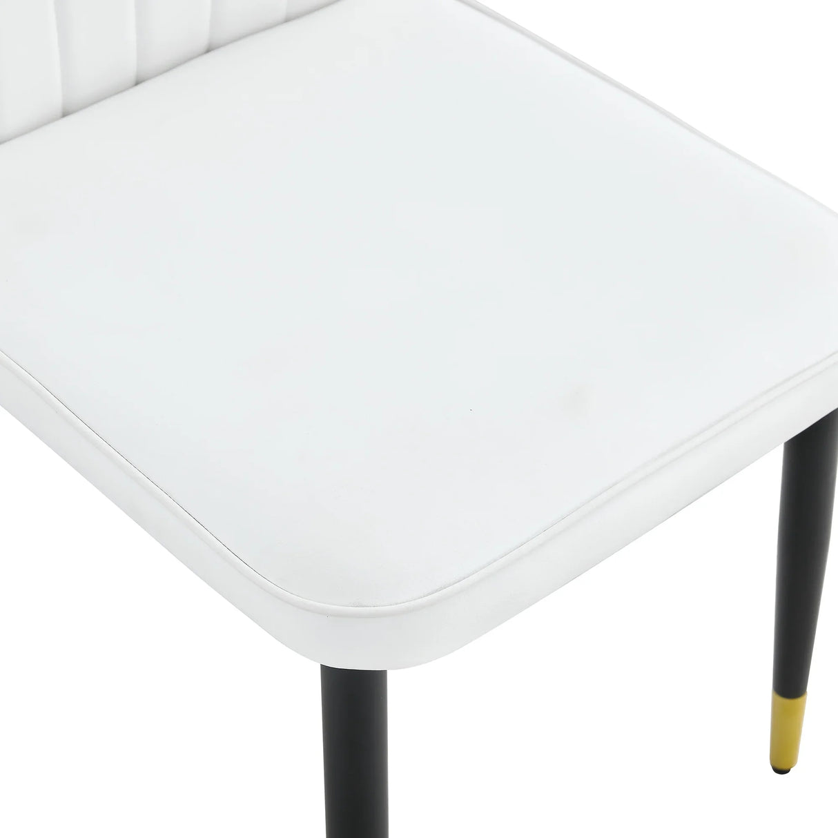 Dining Chairs Set of 4 Modern PU Upholstered Sleek White - Furniture Home Direct