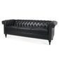 Traditional Square Arm Removable Cushion 3 Seater Sofa - Furniture Home Direct