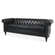 Traditional Square Arm Removable Cushion 3 Seater Sofa - Furniture Home Direct