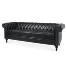 Traditional Square Arm Removable Cushion 3 Seater Sofa - Furniture Home Direct