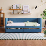 Corduroy Daybed With Two Drawers And Wood Slat - Furniture Home Direct