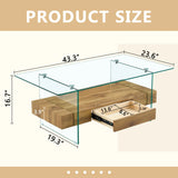 Modern 2 Tier Square Coffee Table, Elegant Marble Pattern - Furniture Home Direct