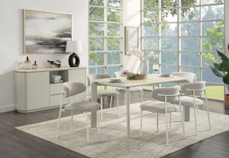 Ingram - Ceramic Top Dining Table - Light Gray - Furniture Home Direct