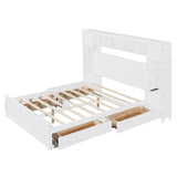 Bed With All In One Cabinet, Shelf And Sockets - Furniture Home Direct
