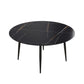 Modern Man-Made Stone Round Dining Table-Position For 6 People - Furniture Home Direct