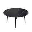 Modern Man-Made Stone Round Dining Table-Position For 6 People - Furniture Home Direct