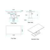 Anne - Dining Table - White / Gray - Furniture Home Direct