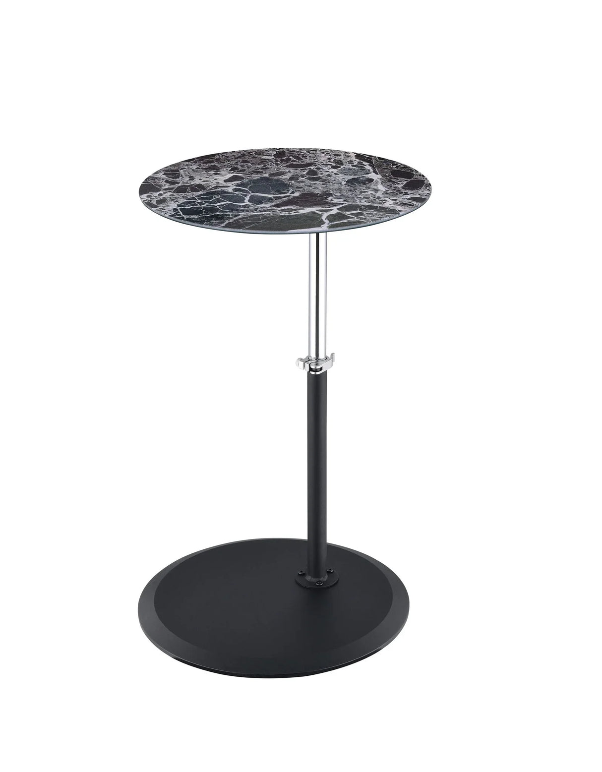 Orbit - 15.5" End Table With Height Adjustable Marble Textured Top - Furniture Home Direct