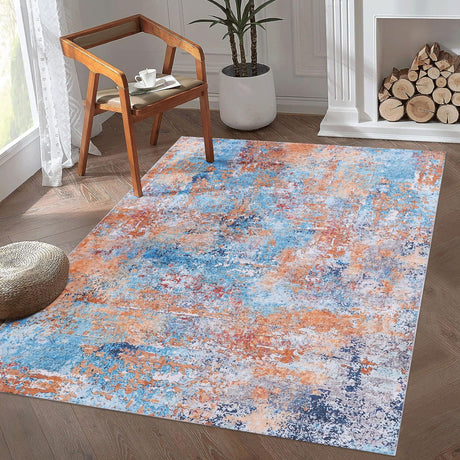 Maval - Abstract Washable Area Rug - Furniture Home Direct