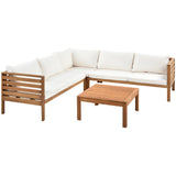 2 Piece Outdoor Sectional Set - Beige - Furniture Home Direct