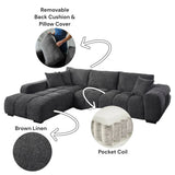 Chosen - Sectional Sofa With Toss Pillows And Chaise - Furniture Home Direct