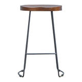 Industrial Chunky Bar Stool - Chestnut - Furniture Home Direct