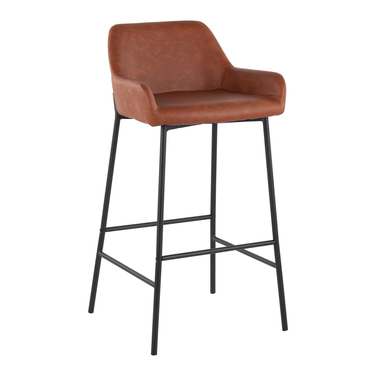 Daniella - Industrial Fixed Height Bar Stool (Set of 2) - Furniture Home Direct