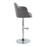 Boyne - Contemporary Adjustable Barstool With Swivel & Rounded T Footrest (Set of 2) - Furniture Home Direct