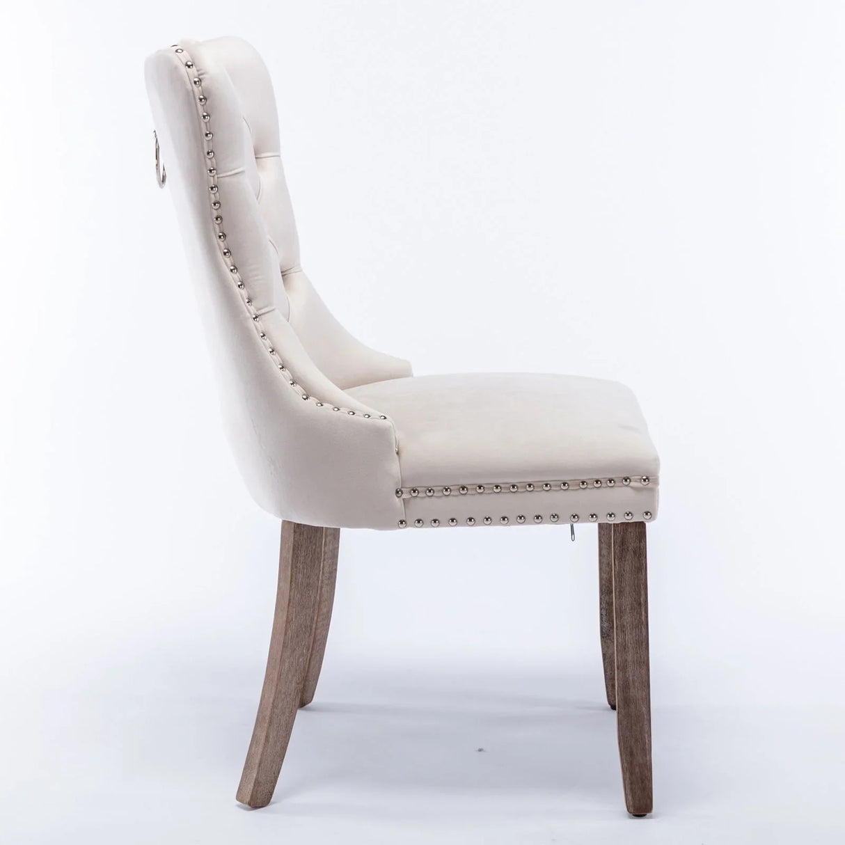 Nikki - Modern, High-End Tufted Solid Wood Contemporary Velvet Upholstered Dining Chair With Wood Legs Nailhead Trim (Set of 2) - Furniture Home Direct
