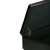 Dover - Square Coffee Table Storage Ottoman - Tanners Brown - Furniture Home Direct