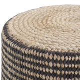 Larissa - Handcrafted Round Braided Pouf - Furniture Home Direct
