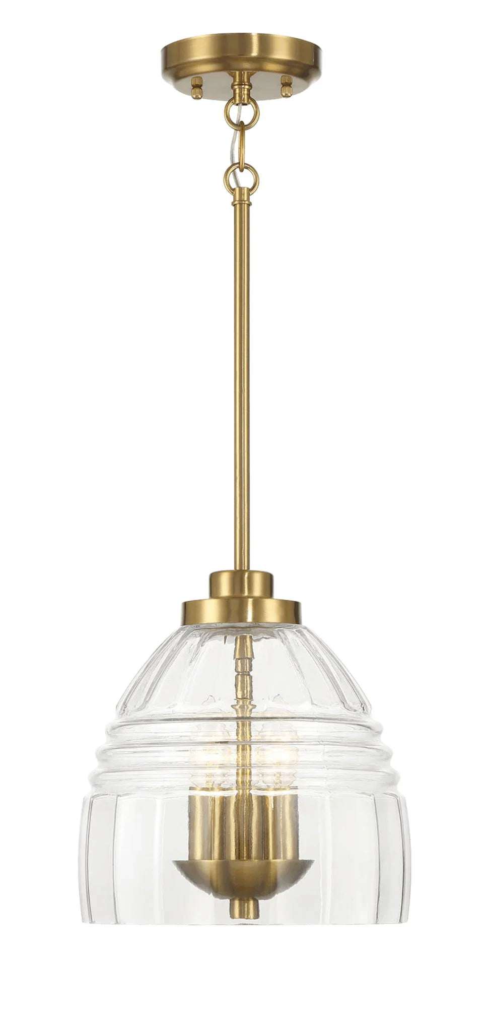 Ember - 3 Candle Lights Chain Pendant - Clear / Gold - Furniture Home Direct