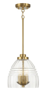 Ember - 3 Candle Lights Chain Pendant - Clear / Gold - Furniture Home Direct