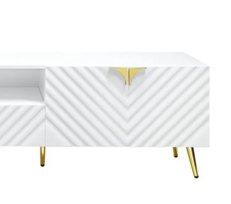 Gaines - High Gloss TV Stand - White - Furniture Home Direct