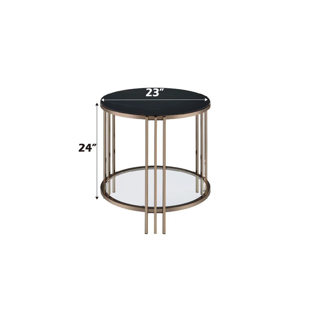 Abisha - Sintered Stone Top Round Table - Furniture Home Direct