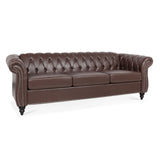 Rolled Arm Chesterfield 3 Seater Sofa - Furniture Home Direct