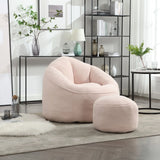 Bedding Bean Bag Sofa Chair High Pressure Foam With Footrest - Furniture Home Direct
